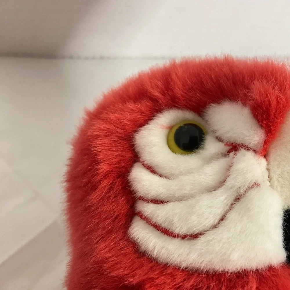 Miyoni By Aurora Macaw Parrot Plush Stuffed Animal Toy Red with Multicolors 10”